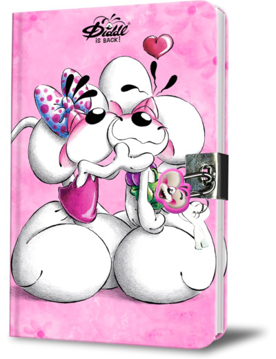 Diddl - Journal secret Rose avec Cadenas