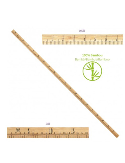 Mètre bois plat en bambou BAMM