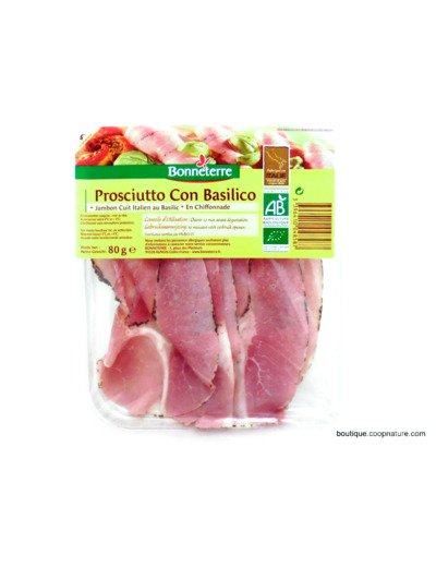 Prosciutto Con Basilico Bio 80g