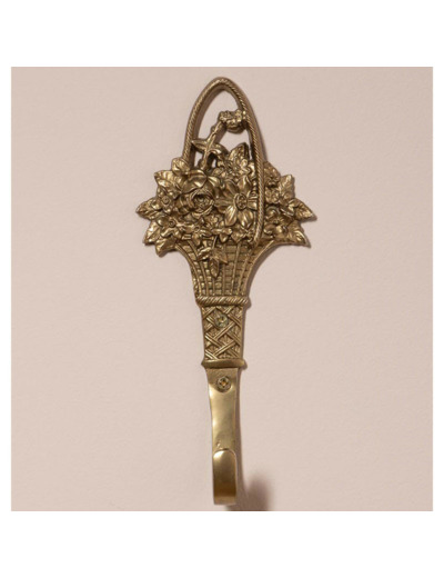 Crochet bouquet laiton 9x22cm