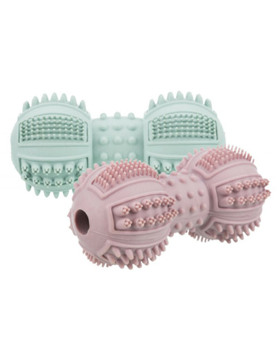 TRIXIE, Jouet haltère en caoutchouc pour chiot - 9cm