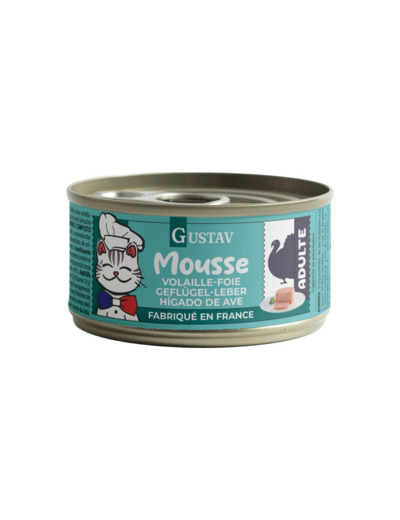 GUSTAV Mousse pour chat, Volaille & Foie - 85g