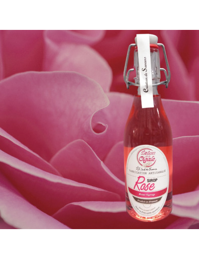 Sirop artisanal de Rose - 250ml - bouteille verre