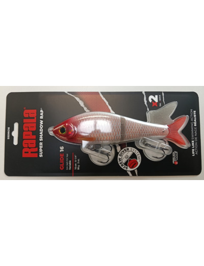super shaddow glide 16cm red hea