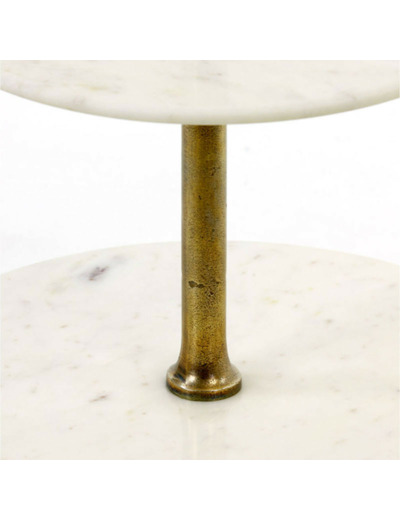 Etagère marbre blanc 3 étages 51x51x100cm