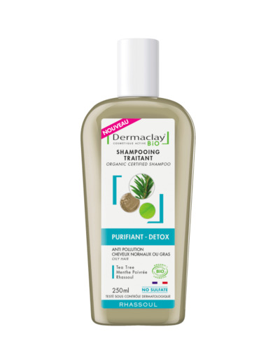 Shampooing purifiant détox Bio-250ml-Dermaclay