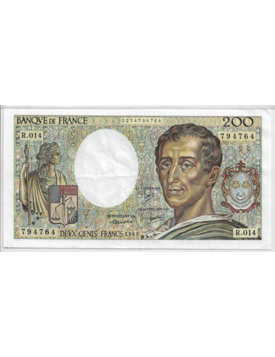 FRANCE 200 Francs MONTESQUIEU 1983 R.014 TTB+