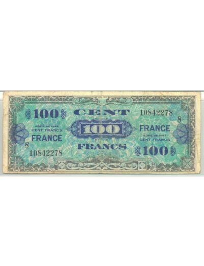 FRANCE 100 FRANCS Type FRANCE 1945 SERIE 8 TB+ 278