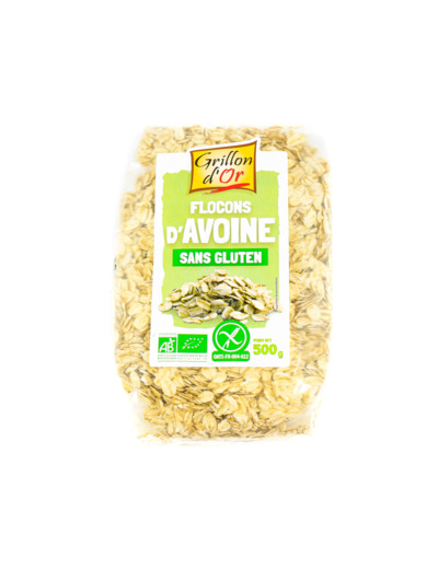 Flocons d'Avoine Sans Gluten Bio 500g