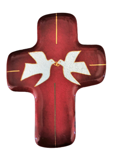 Esprit de Paix rouge 11,3X8,3cm - EMAUX DU LIBAN