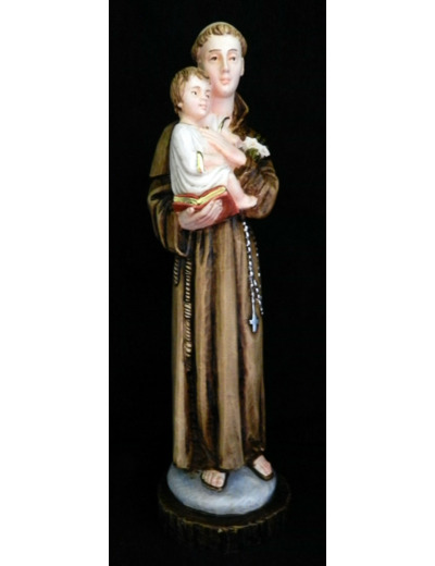 St Antoine 25cm polychrome- résine peinte main