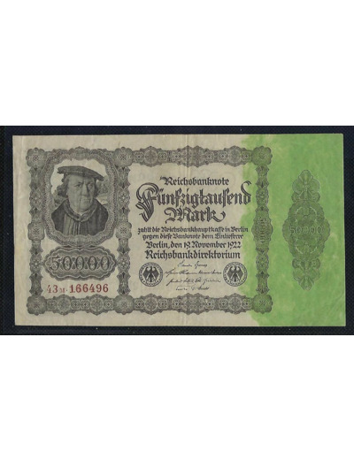 Allemagne 50000 MARKS 19 11 1922 SERIE 43 M.166496 TTB