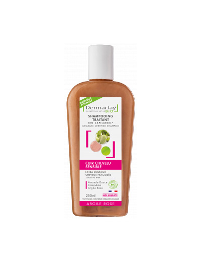 Shampoing traitant Cuir Chevelu Sensible Argile rose sans sulfate 250ml