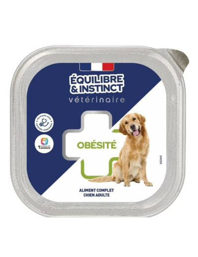EQUILIBRE & INSTINCT, Pâtée diététiques "Obésité" Chien - 300g