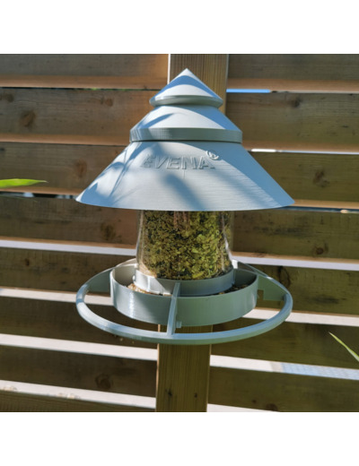 Mangeoire/Distributeur pour Oiseaux du ciel Céleste Murale