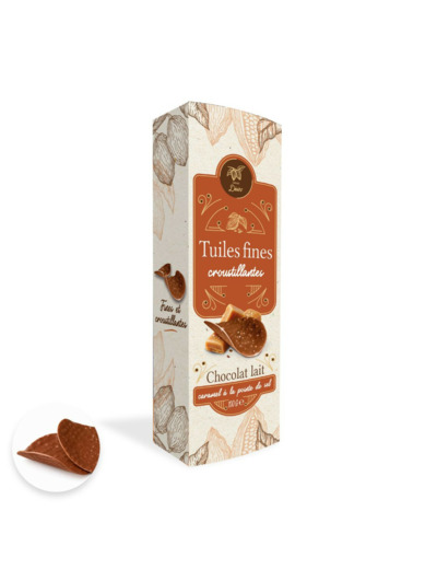 Tuiles Chocolat Lait Caramel Pointe de Sel Noël