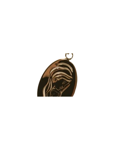 Pendentif en Plaqué Or - VIERGE ET ENFANT 20mm