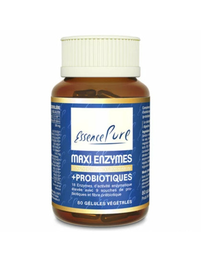 Maxi Enzymes + Probiotiques-80 gélules-Essence Pure
