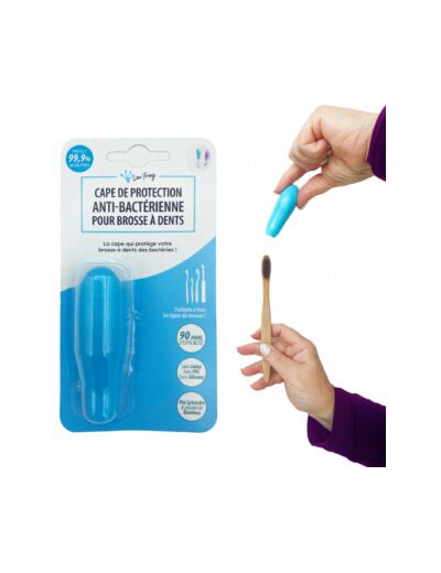 Cape de protection brosse à dents anti bactérienne Bleu ciel