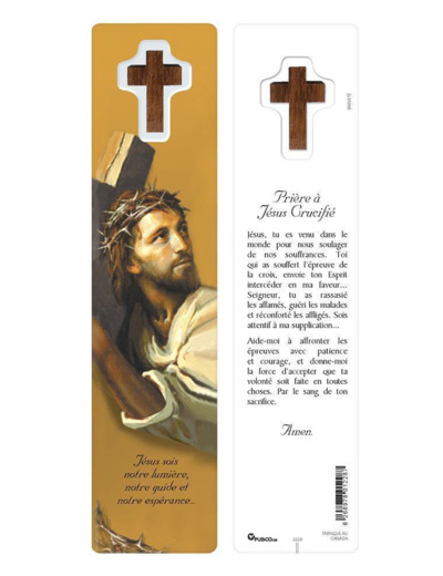 Signet plastifié avec médaille- FACE DE JESUS