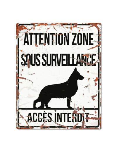 Plaque "Attention" Berger Allemand - 4 formats