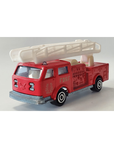 CAMION POMPIER ECHELLE BLANCHE FDSF MAJORETTE 1/100