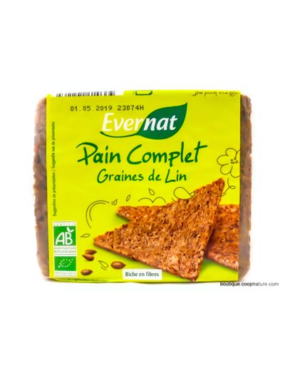 Pain Complet aux Graines de Lin Bio 500g