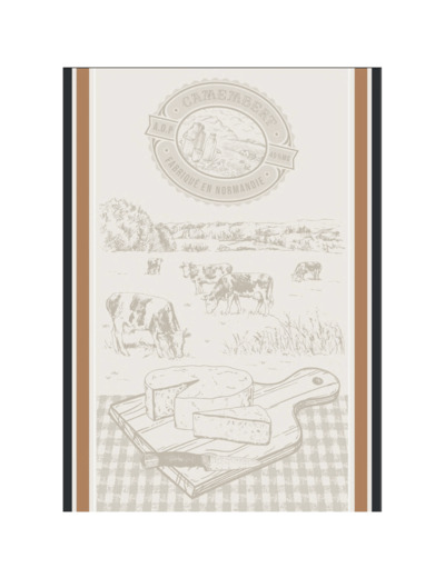 TORCHON SUD ETOFFE JACQUARD 100% COTON X3 FROMAGES