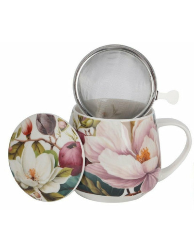 TISANIERE EN PORCELAINE MAGNOLIAS
