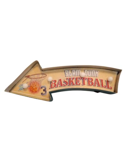 Plaque métal type enseigne lumineuse "Slam Dunk Basket" - 42 x 15 x 5 cm - Decoration Vintage - Fan de Basket - Univers US - Fan de Sport