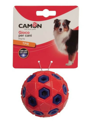 Balle TPR lumineuse pour chien - Ø8cm