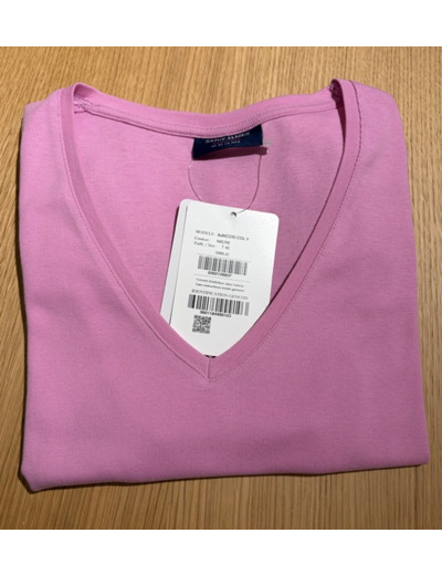 T-shirt Ajaccio col V  en coton