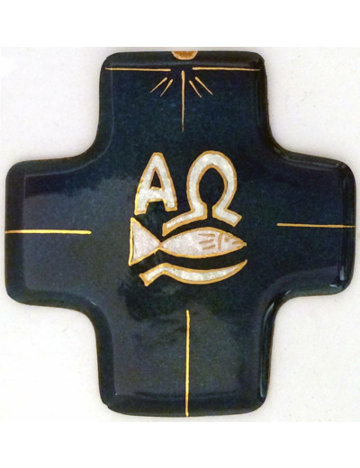 Alpha et Oméga 7,7X8cm - EMAUX DU LIBAN