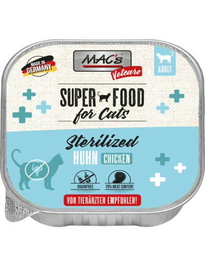 MAC'S Vetcare Sterilized Poulet pour chat - 100 g