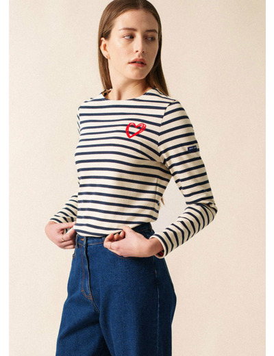 Marinière classique Méridame à détail coeur