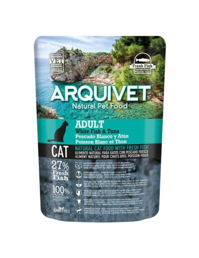 Croquettes Arquivet, au Poisson Blanc & Thon pour chats adultes - 350g