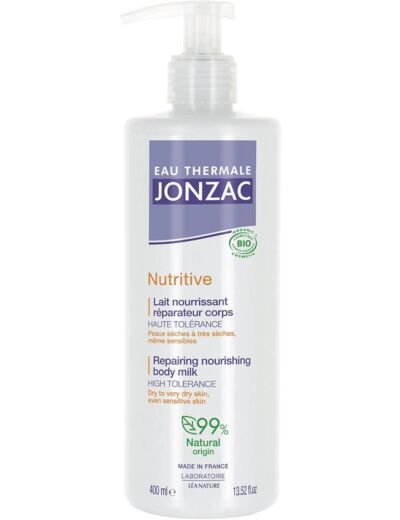 Lait nourrissant reparateur corps 400ml Jonzac - Nutritive