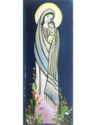 Vierge d'orient 15,5X6,5cm - EMAUX DU LIBAN