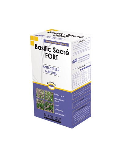 Basilic Sacré fort Anti stress naturel 30 comprimés