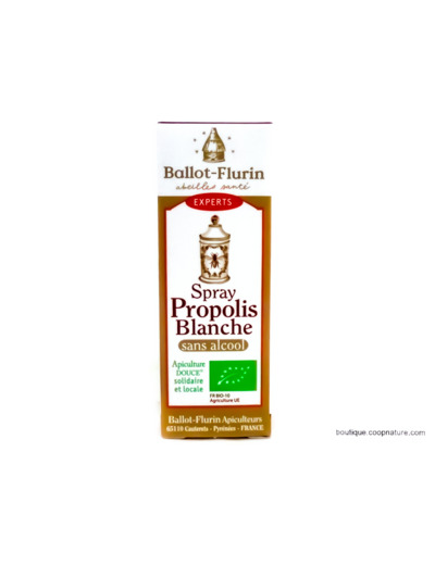 Spray Propolis Blanche Sans Alcool Bio 15ml