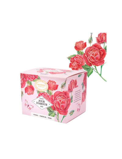Tisane Jour D'amour bio 20 sachets 40g recharge carton