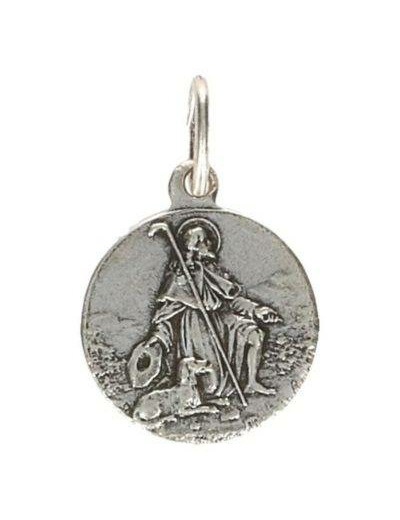 Médaille 18mm en Métal Argenté - SAINT ROCH