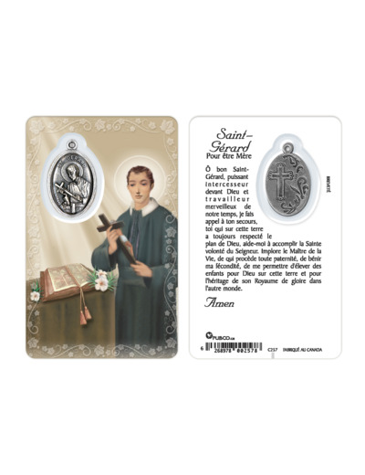 Carte prière avec insertion- ST GERARD