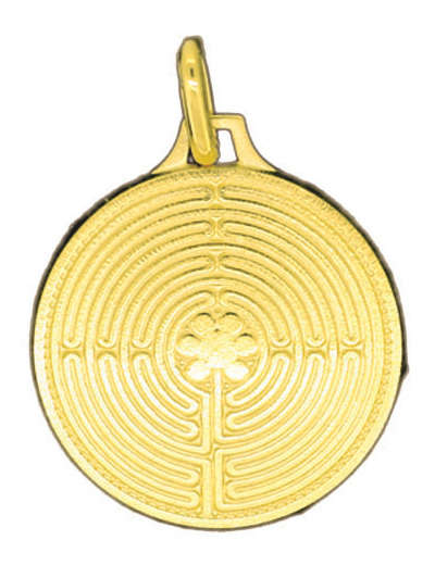 Médaille 23 mm en Plaqué Or - LABYRINTHE DE CHARTRES