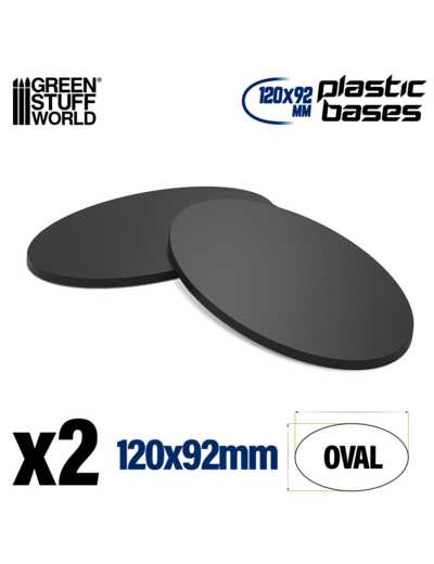 Socles plastiques ovales 120x92mm noir