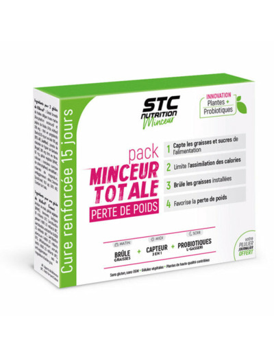 PACK MINCEUR TOTALE-cure de 15 jours-STC Nutrition