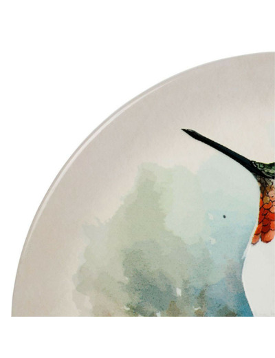 Dessous de plat dolomite Colibri multicolore 20cm