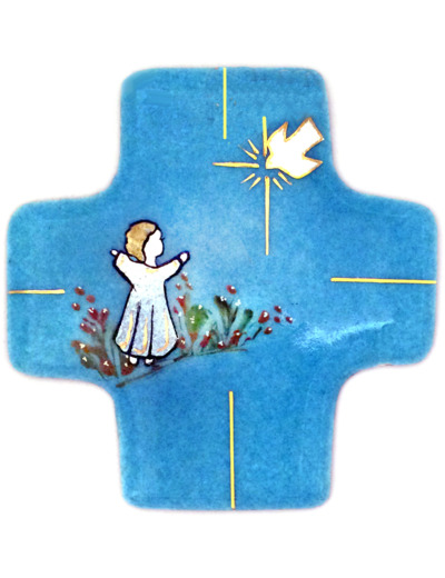 Jardin de l'Esprit Saint - Turquoise 7,7X8cm - EMAUX DU LIBAN