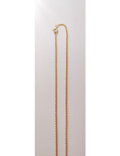 Collier 50cm en Plaqué Or - FORCAT DOUBLE