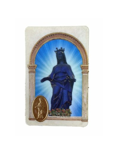 Carte Plastifiée + Poinçon + Prière 55x85cm - VIERGE NOIRE
